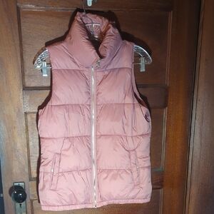 Old Navy Pink Quilted Puffer Vest